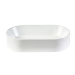 Miliboo vasque ovale en c�ramique blanche l52. 5 cm yara