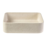 Miliboo vasque rectangulaire en pierre naturelle beige l48 cm alizee