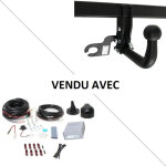 Attelage audi a3 coffre y compris s - line & hybride (04 / 20 - ) col de cygne + faisceau universel 7 ...