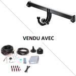 Attelage audi q3 y compris s - line (07 / 18 - 06 / 25) col de cygne + faisceau universel 7 broches + ...