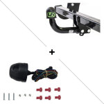 Attelage chrysler grand voyager stow'n go (01 / 08 - ) col de cygne + faisceau universel 7 broches