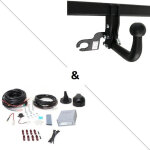 Attelage jeep avenger (12 / 22 - ) col de cygne + faisceau universel 7 broches + boitier �lectronique ...