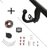 Attelage jeep compass (12 / 06 - ) col de cygne + faisceau universel 7 broches + boitier lectronique ...