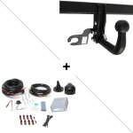 Attelage nissan qashqai ii y compris adblue (10 / 18 - 04 / 21) col de cygne + faisceau universel 7 broches ...