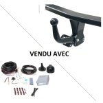 Attelage peugeot 108 (06 / 14 - ) col de cygne uniquement pour porte - vlos + faisceau universel 7 broches ...