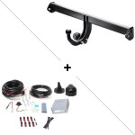 Attelage peugeot partner 2 court (07 / 08 - 06 / 18) col de cygne + faisceau universel 7 broches + boitier ...