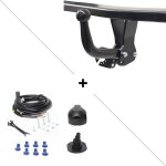 Attelage volkswagen caddy / caddy maxi ii ( - 12 / 03) col de cygne + faisceau universel 7 broches