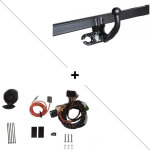 Attelage volkswagen caddy v fourgon et bus (09 / 2020 - ) col de cygne + faisceau sp�cifique 13 broches ...