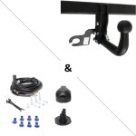 Attelage volkswagen golf 1 cabriolet (09 / 89 - 08 / 93) col de cygne + faisceau universel 7 broches