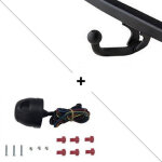 Attelage volkswagen transporter t3 (05 / 79 - 08 / 90) col de cygne soud� + faisceau universel 7 broches ...