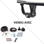 Attelage volkswagen transporter t6. 1 (11 / 19 - 08 / 24) col de cygne + faisceau universel 7 broches ...