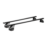 Barres de toit dacia logan berline (05 / 05 - 04 / 13) menabo omega l acier noir