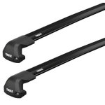 Barres de toit mercedes classe c w204 (03 / 07 - 03 / 14) thule wingbar edge black alu