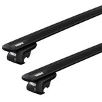 Barres de toit peugeot partner 2 long utilitaire (07 / 08 - 06 / 18) thule wingbar evo black alu