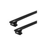 Barres de toit renault clio iii 5 portes (09 / 05 - 10 / 12) thule wingbar evo black alu