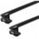 Barres de toit renault megane iii berline (10 / 08 - 02 / 16) thule wingbar black evo alu
