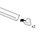 France attelage embouts pour rail de porte - v�los menabo boa (2 pi�ces)