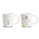 Coffret deux tasses porcelaine - kusmi, collection no�l, id�e cadeau - coffret de deux mugs en porcelaine ...