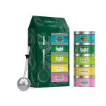 Coffret les th�s verts bio avec infuseur � th� - 5 miniatures, th� vert, vrac, pince � th� - coffret ...