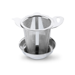 Infuseur � th� inox - panier � th� avec repose filtre - infuseur passoire 5, 5cm pour mug + bol ramasse ...