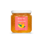 Perles de fruits mangue - billes de fruits pour bubble tea - billes g�lifi�es � base de sirop de mangue, ...