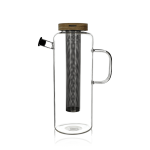 Th�i�re carafe 1, 2l en verre - ogo - couvercle acacia - kusmi tea