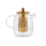 Th�i�re verre tulip 1l - vialli, avec filtre inox, tendance - th�i�re tulipe 1l - kusmi tea or