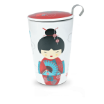 Tisani�re porcelaine 25cl - eigenart, filtre inox, double paroi, motif - tisani�re 25cl double paroi ...