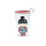 Tisani�re porcelaine 25cl - eigenart, filtre inox, double paroi, motif - tisani�re 25cl double paroi ...