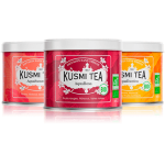 Trio tisanes de fruits aqua botes - aquarosa, aquasummer, aquaexotica - kusmi tea