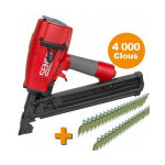 Lot fixation sabot de charpente cloueur senco mc60 - 34 avec 4000 pointes d ancrage