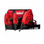 Lot senco pneumatique 2 cloueurs + agrafeuse 3 en 1 avec sac