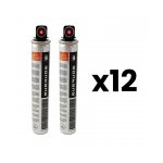 Novi - clous lot de 12 cartouches de gaz 80 ml pour cloueur gaz Novi - clous lot de 12 cartouches de gaz 80 ml pour cloueur gaz