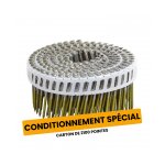 Novi - clous 2100 pointes rouleau 16 bardage 2, 6x45 anneles inox a2 tte bombe liaison pvc