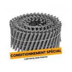 Novi - clous 2400 pointes rouleau plat 16 2, 5x60 anneles inox a2 tte bombe