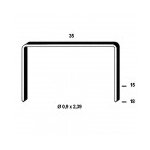 Novi - clous agrafes carton - 35 / 18mm cuivr�es
