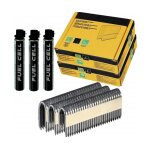 Novi - clous pack 2700 crampillons 33 mm + gaz pour agrafeuse crampillons autonome