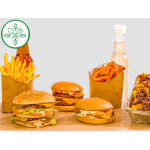 Repas gourmand et thique : burger avec frites dans un fast - food 100 % vegan coffret cadeau smartbox ...