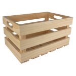 Caisse ajoure en bois brut 32, 5x21, 5x17cm