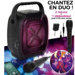 Enceinte sans fil karaok� 2 micros int�gr�s 8w