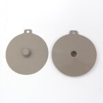 Prix fous 2 couvercles en silicone taupe 15cm