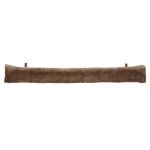 Prix fous boudin de porte fourrure en polyester marron 90x12cm
