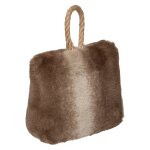 Prix fous cale porte fourrure en polyester marron griz wild