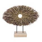 Prix fous sculpture en bois flott naturel marron 58xh50cm