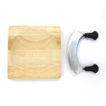 Hachoir inox avec planche en htre fsc 20cm