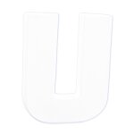 Lettre u papier mch blanc 12cm