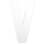 Lettre v papier mch blanc 20cm