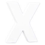 Lettre x papier mch blanc 12cm