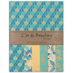 Lot de 6 feuilles pour scrapbooking bleu azur 27, 8x21, 6cm