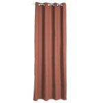 Rideau  ?illets polyester et coton terracotta 140x260cm panama